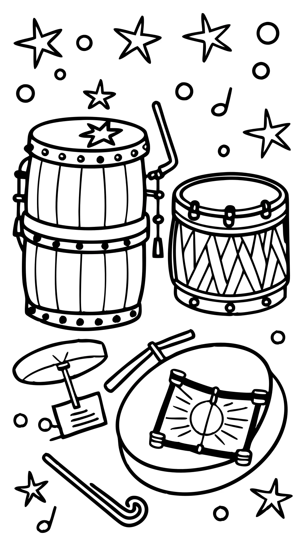 drum coloring page